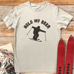 Hold My Beer T Shirt Gift For Skier