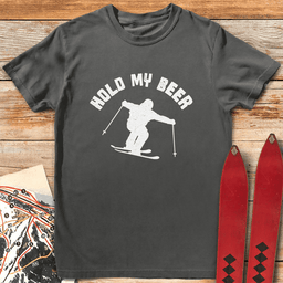 Hold My Beer T Shirt Gift For Skier