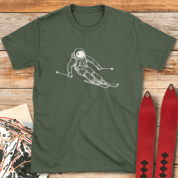 Galactic Skier T Shirt Gift For Skier