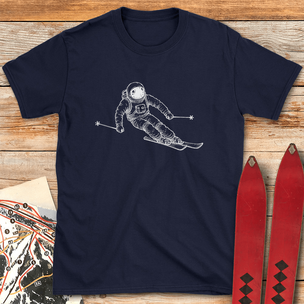 Galactic Skier T Shirt Gift For Skier