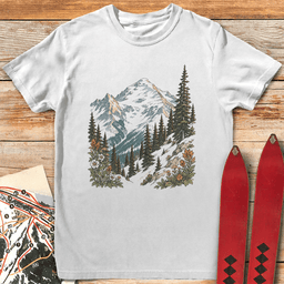 Mountain View T Shirt Gift For Skier
