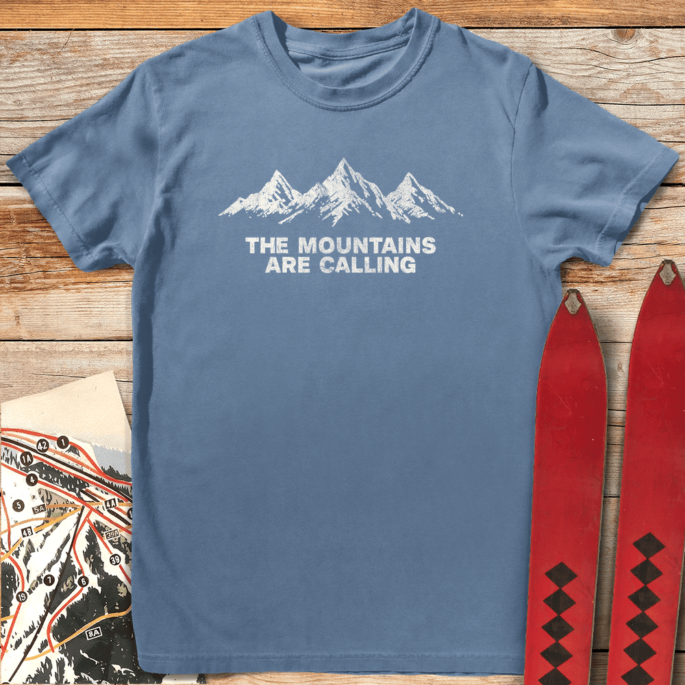 Mountain Call T Shirt Gift For Skier