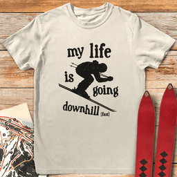 Downhill Fast Ski T Shirt Gift For Skier