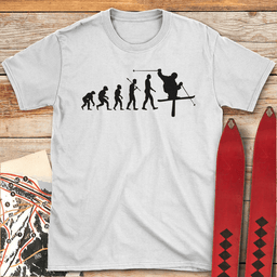 Evolution Of Man Ski T Shirt Gift For Skier