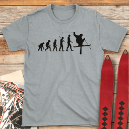 Evolution Of Man Ski T Shirt Gift For Skier