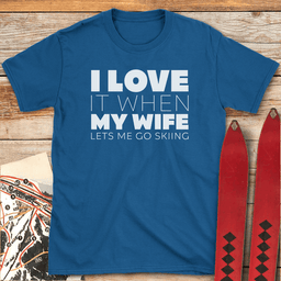I Love My Wife Ski T Shirt Gift For Skier