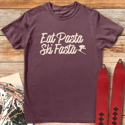 Eat Pasta Ski Fasta T Shirt Gift For Skier