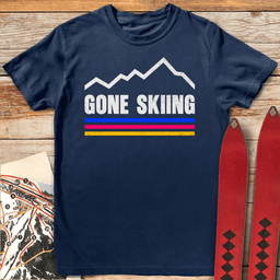 Gone Skiing Vintage T Shirt Gift For Skier