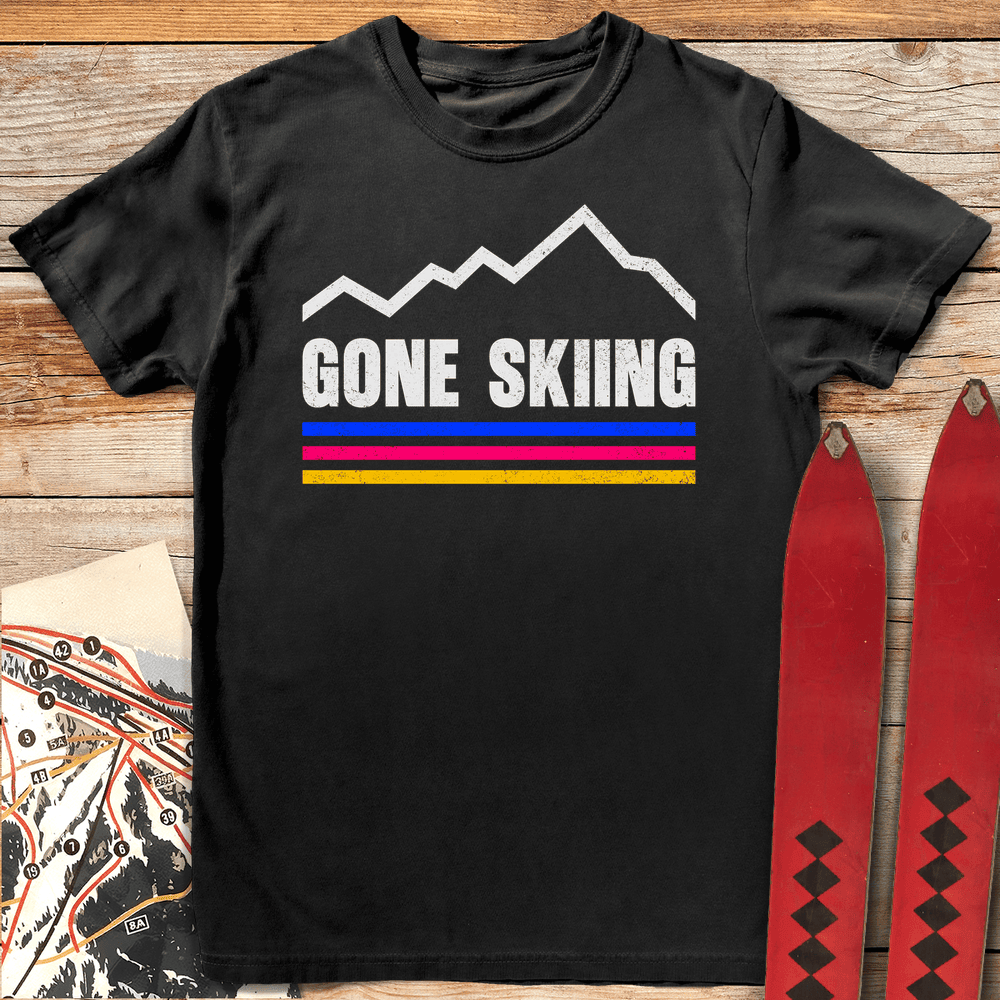 Gone Skiing Vintage T Shirt Gift For Skier