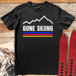 Gone Skiing Vintage T Shirt Gift For Skier