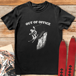 Out Of Office Cliff T Shirt Gift For Skier