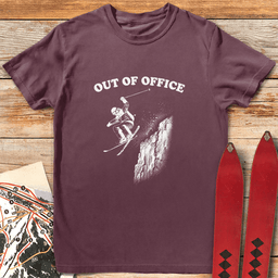 Out Of Office Cliff T Shirt Gift For Skier