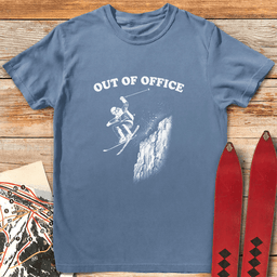 Out Of Office Cliff T Shirt Gift For Skier