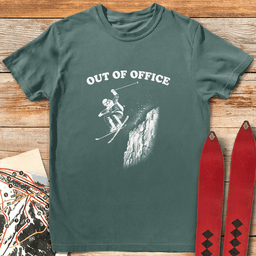 Out Of Office Cliff T Shirt Gift For Skier