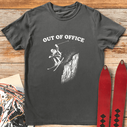 Out Of Office Cliff T Shirt Gift For Skier