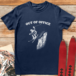 Out Of Office Cliff T Shirt Gift For Skier