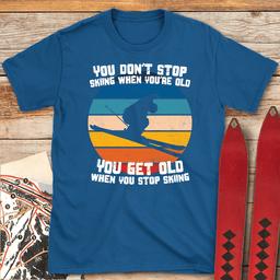 Old Is Not Skiing T Shirt Gift For Skier