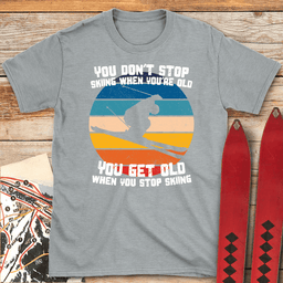 Old Is Not Skiing T Shirt Gift For Skier