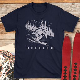 Offline T Shirt Gift For Skier