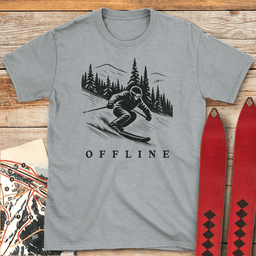 Offline T Shirt Gift For Skier