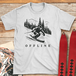 Offline T Shirt Gift For Skier