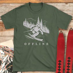 Offline T Shirt Gift For Skier