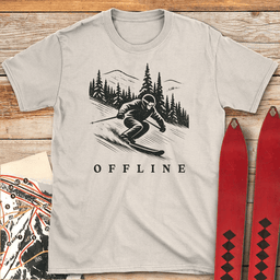 Offline T Shirt Gift For Skier