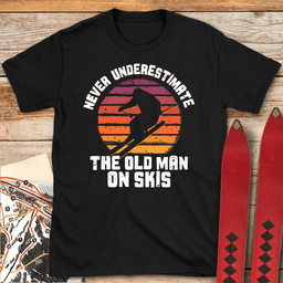 Old Man Shreds T Shirt Gift For Skier