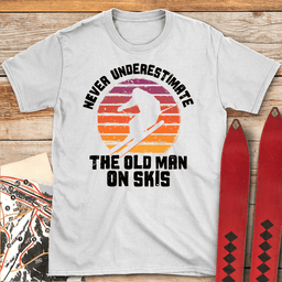 Old Man Shreds T Shirt Gift For Skier
