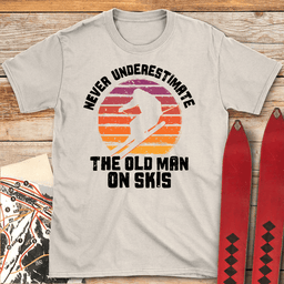 Old Man Shreds T Shirt Gift For Skier