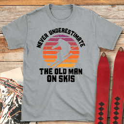 Old Man Shreds T Shirt Gift For Skier