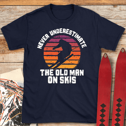Old Man Shreds T Shirt Gift For Skier