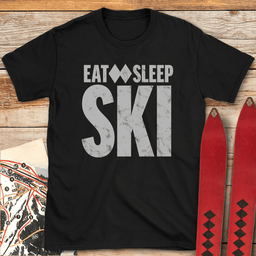 Eat Sleep Ski T Shirt Gift For Skier