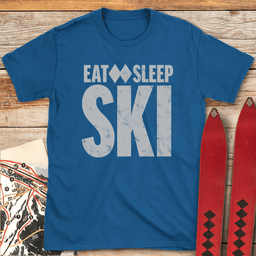 Eat Sleep Ski T Shirt Gift For Skier