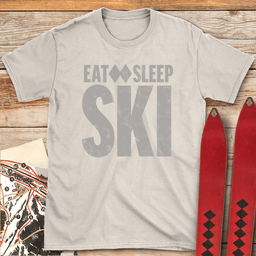 Eat Sleep Ski T Shirt Gift For Skier