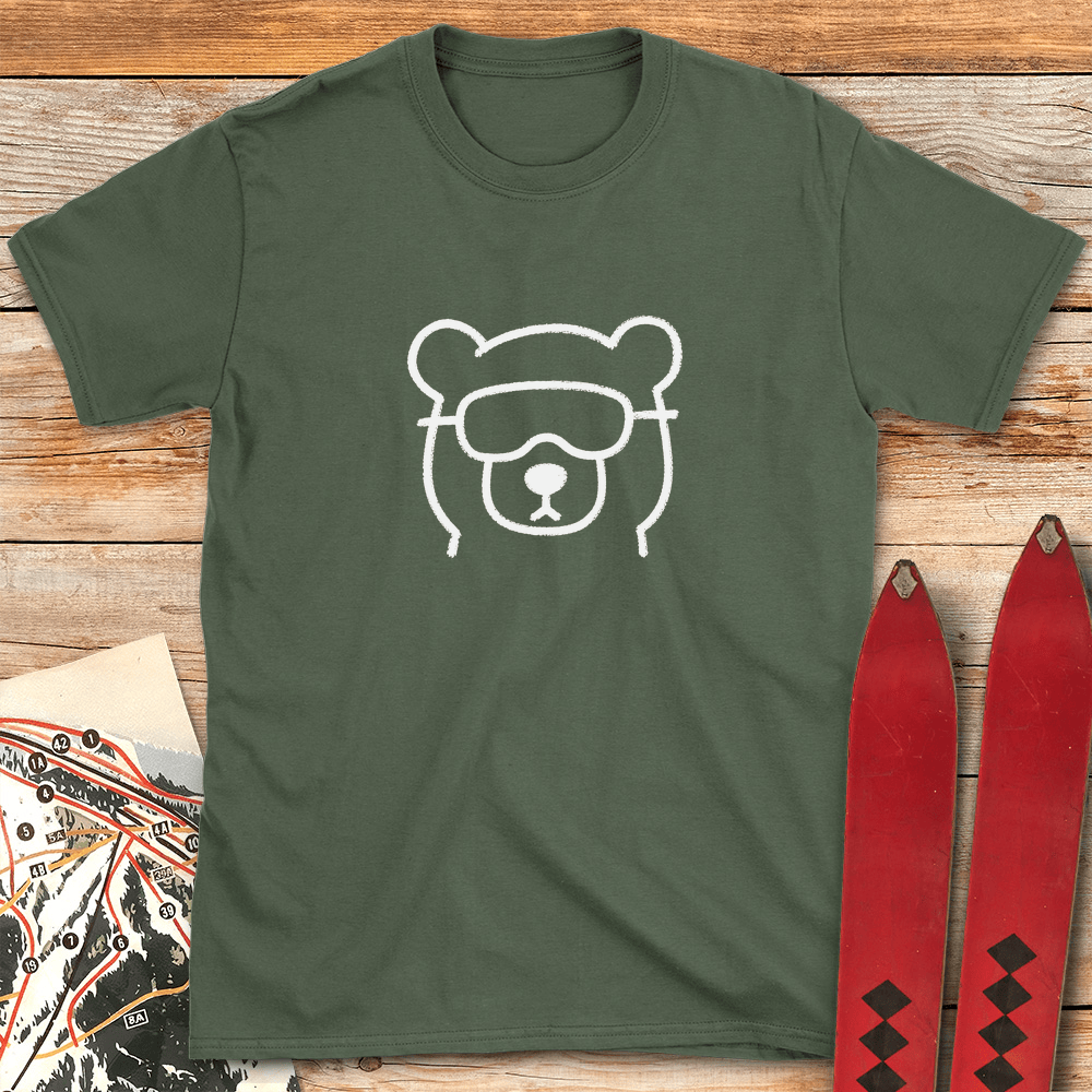 Just A Bear T Shirt Gift For Skier