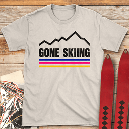 Gone Skiing Vintage T Shirt Gift For Skier
