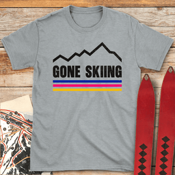 Gone Skiing Vintage T Shirt Gift For Skier