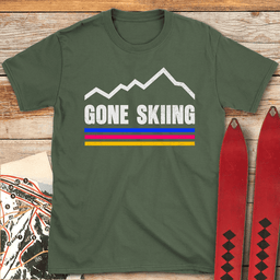 Gone Skiing Vintage T Shirt Gift For Skier