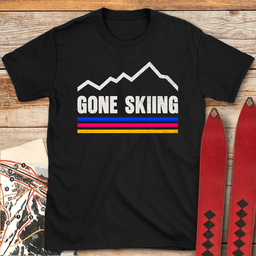 Gone Skiing Vintage T Shirt Gift For Skier