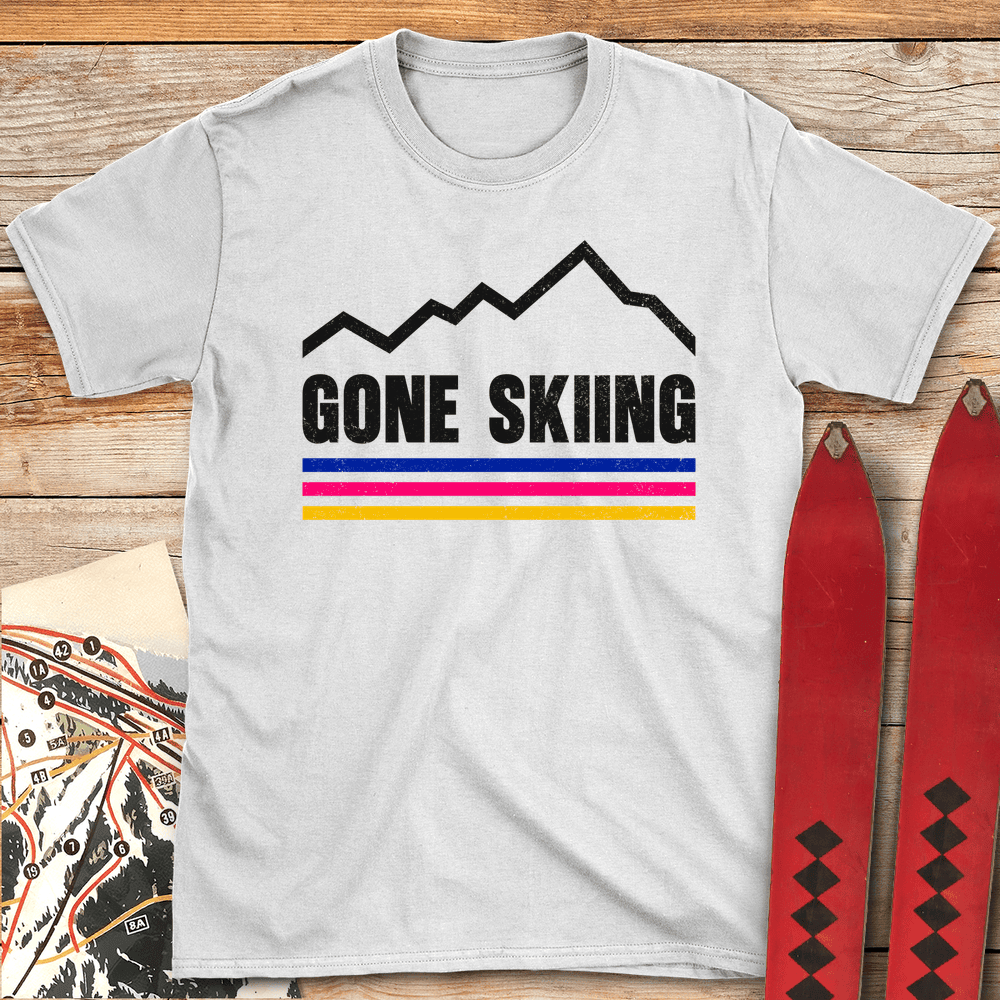 Gone Skiing Vintage T Shirt Gift For Skier