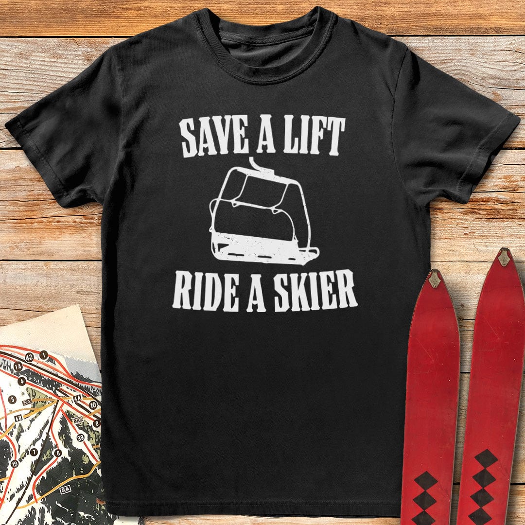 Ride A Skier T Shirt Gift For Skier