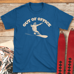 Out Of Office Snowboard T Shirt Gift For Snowboarder