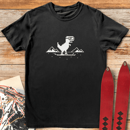 Dino Shredder T Shirt Gift For Skier