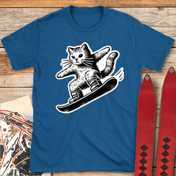 Shred Kitty T Shirt Gift For Skier