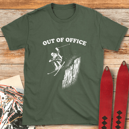 Out Of Office Cliff T Shirt Gift For Skier