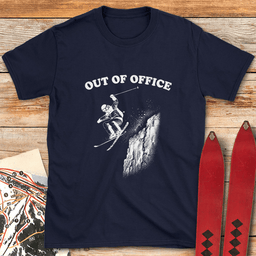 Out Of Office Cliff T Shirt Gift For Skier