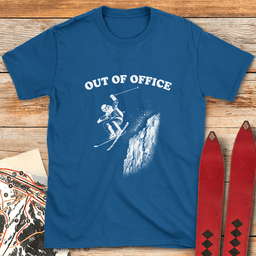 Out Of Office Cliff T Shirt Gift For Skier