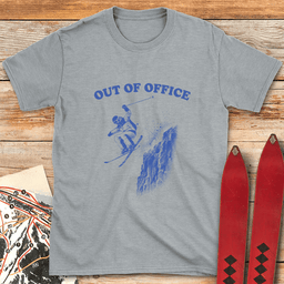Out Of Office Cliff T Shirt Gift For Skier