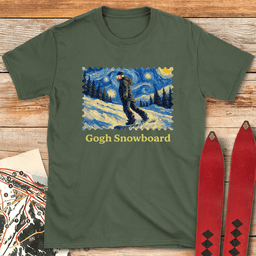 Gogh Snowboard Lady T Shirt Gift For Snowboarder